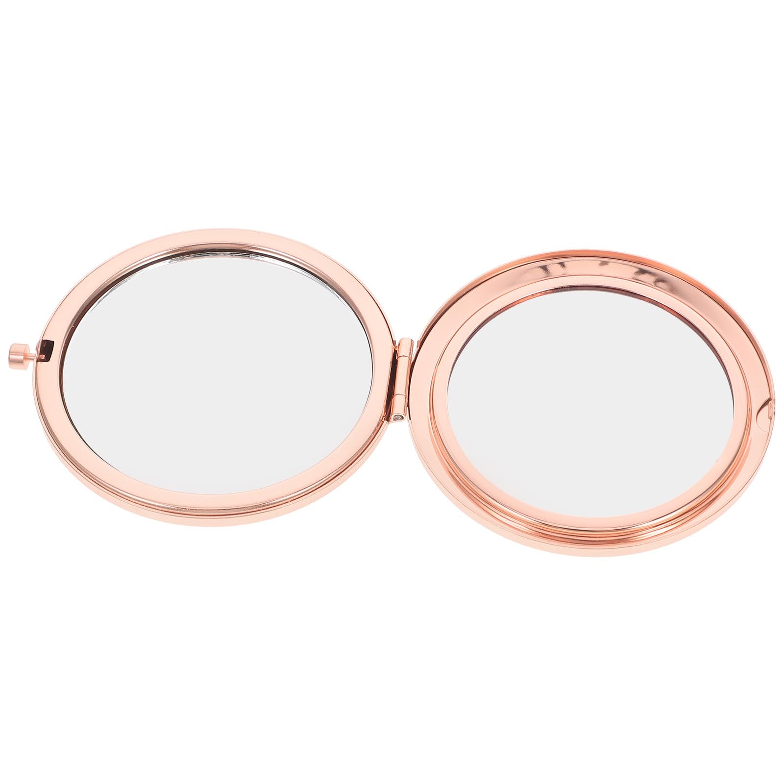 VICASKY Rose Gold Rhinestone Compact Mirror Mini Folding Portable Small Round Makeup Mirror for Purse Travel Beauty Accessory