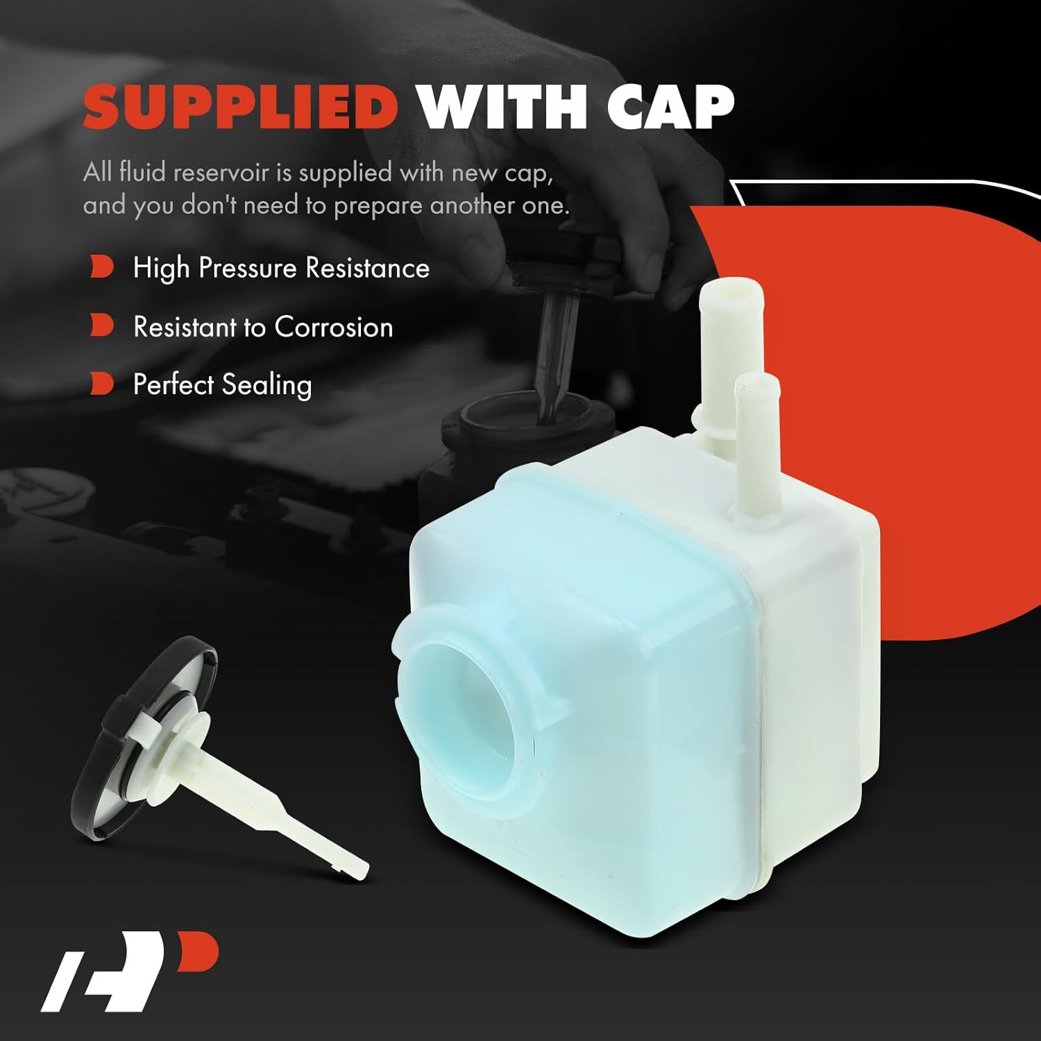 A-Premium Power Steering Reservoir/Tank with Cap Compatible with Chevrolet Caprice 2011-2013 & Pontiac G8 2008-2009, GTO 2004-2006