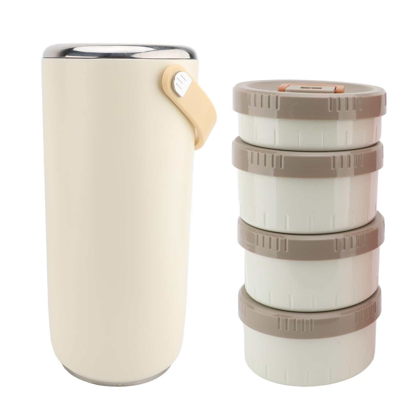 Topiky Tarro de Comida con Aislamiento Al Vacío de Acero Inoxidable, Recipiente de Comida Caliente a Prueba de Fugas de Boca Ancha de 3,4 L, Termo de Sopa Portátil para Almuerzo, Trabajo, Viajes,