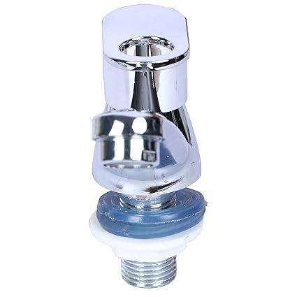 Bath Guru Smart Brass Pillar Cock Tap / Water Tap Quarter Turn for Wash Basin / Kitchen / Bathroom Fittings in Shiny Chrome Plated