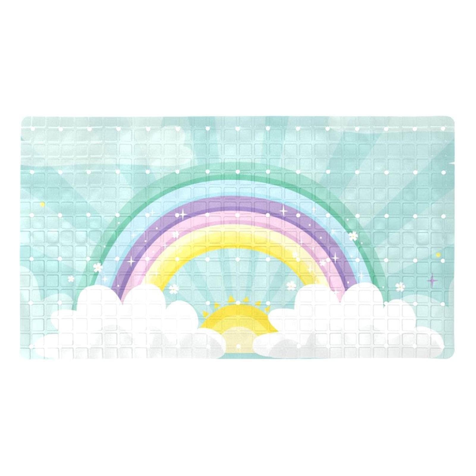Tapis de baignoire antidérapant avec ventouses performantes pour douche et bain