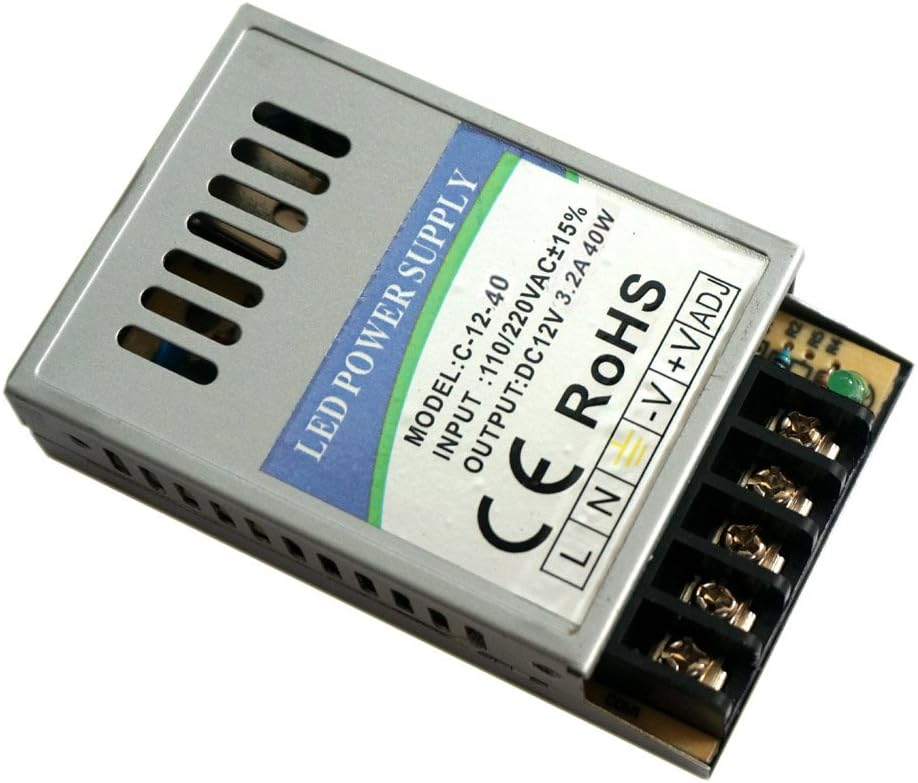 DC 12V 3.33A 40W LED Driver Switching Power Supply Transformer for LED Strip CCTV MR16 (40W)