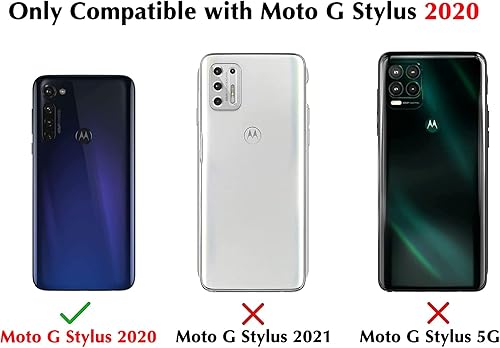 Miniatura 2 de Asuwish - Carcasa para Motorola GStylus XT2043 y XT2043 (incluye función atril, incluye protector de pantalla de cristal templado y accesorios para