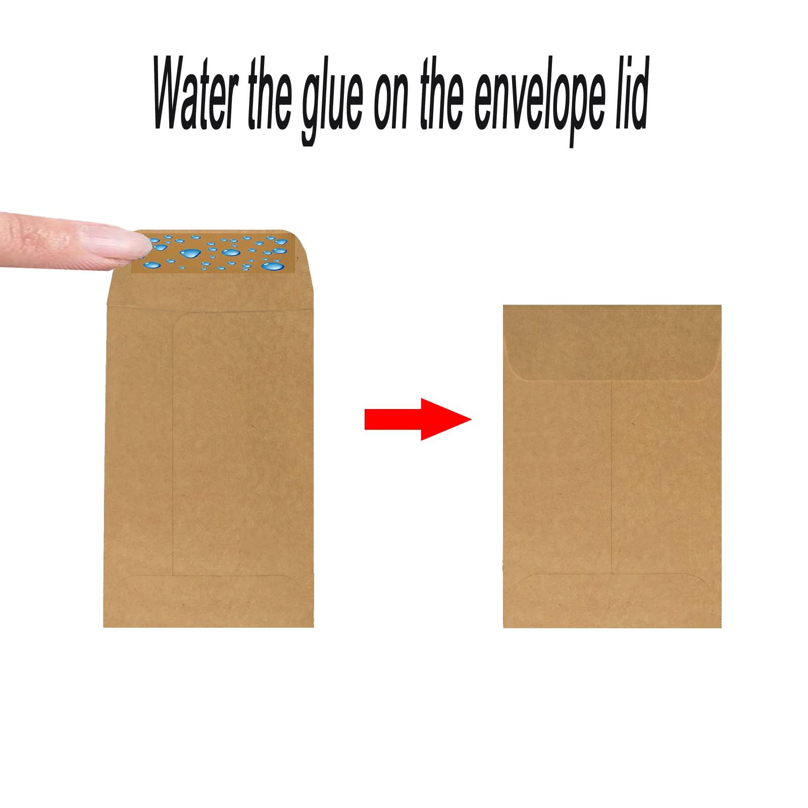 Bonfasvo Lot de 200 enveloppes en kraft pour pièces de monnaie, espèces, cartes de crédit, graines - Format #5 - 7,9 x 14 cm