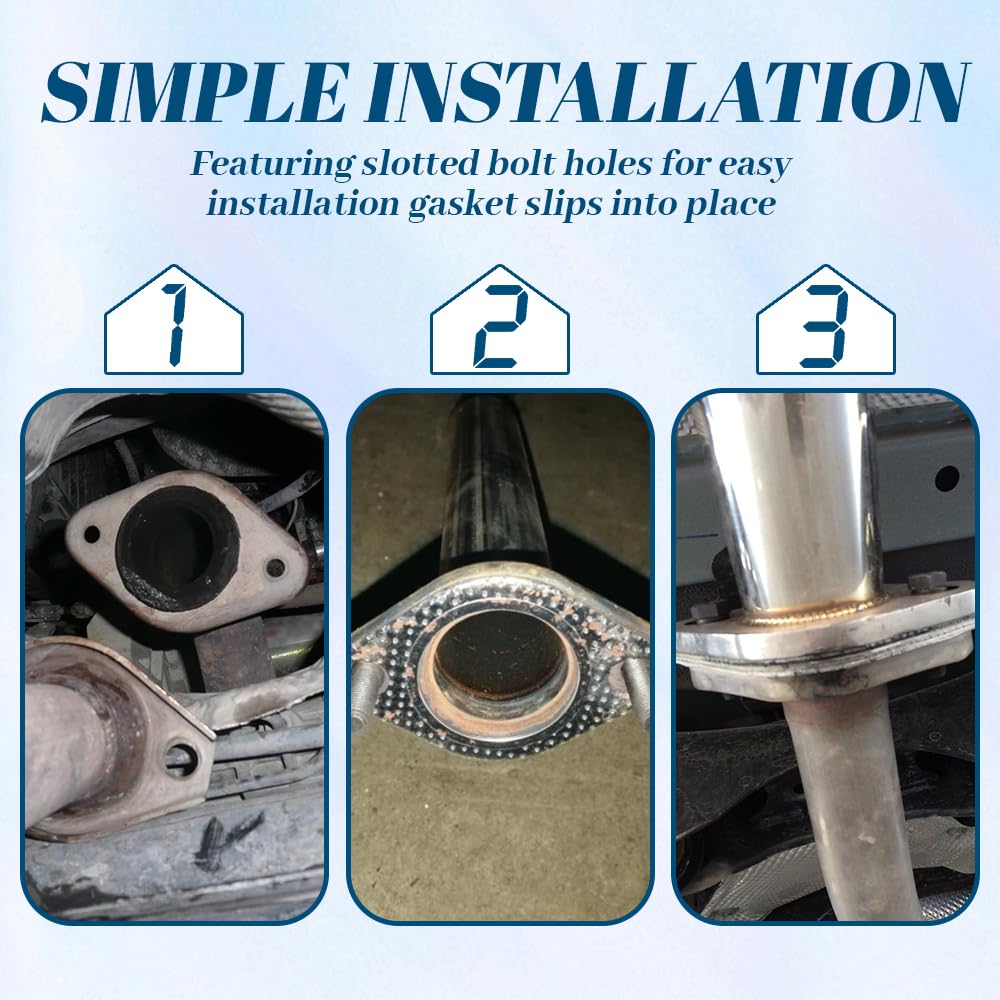 Guarnizione Tubo Di Scarico In Alluminio - 5 Pezzi 2,5 Pollici Per Auto - Foto 13