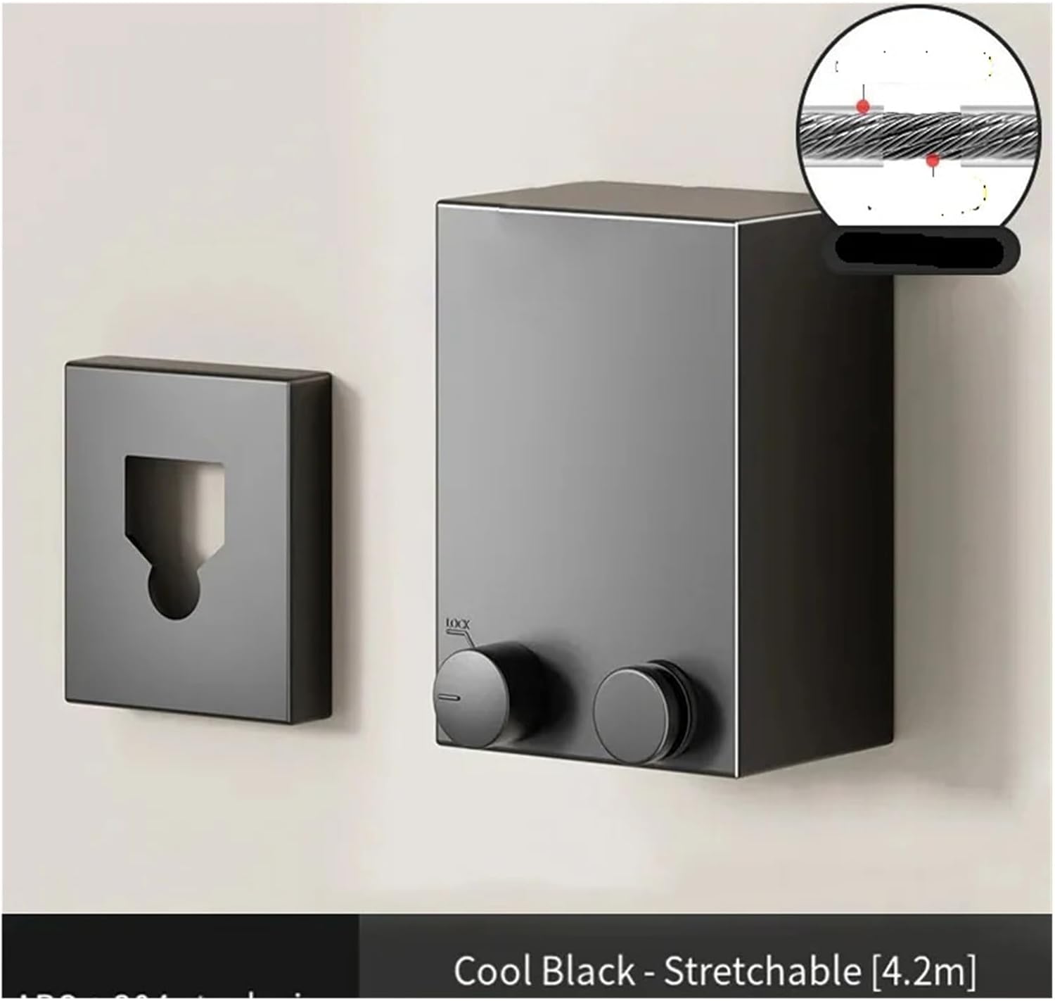 Invisible Clothesline Indoor Without Hole-Punching Shrinkage Wire Clothes Drying Artifact Bathroom Balcony Telescopic Hanging