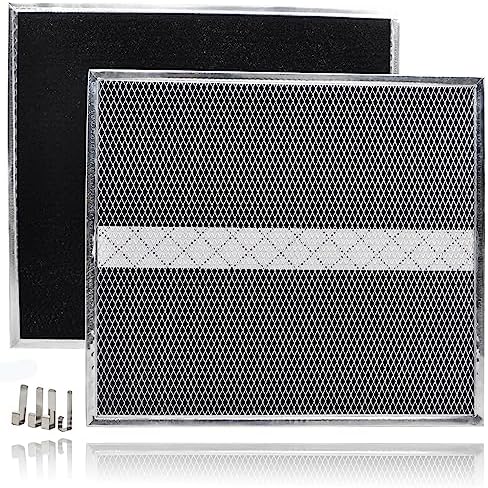 S97020466 Range Hood Non-Ducted Filter 14.6" X 12.9" Compatible with Broan Range Hood Filter Charcoal Filter Grease Replacement 30In Type XC with Clips,for Broan Nutone HPF30 Series- 2 Pack