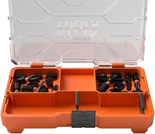 Klein Tools 33001S 20-Piece Impact Driver Bit Set, Slim PH2 T25 ProFlex Bit Set, MODbox Compatible Storage Case, Phillips and TORX Bits, Organizing Bin and Tray