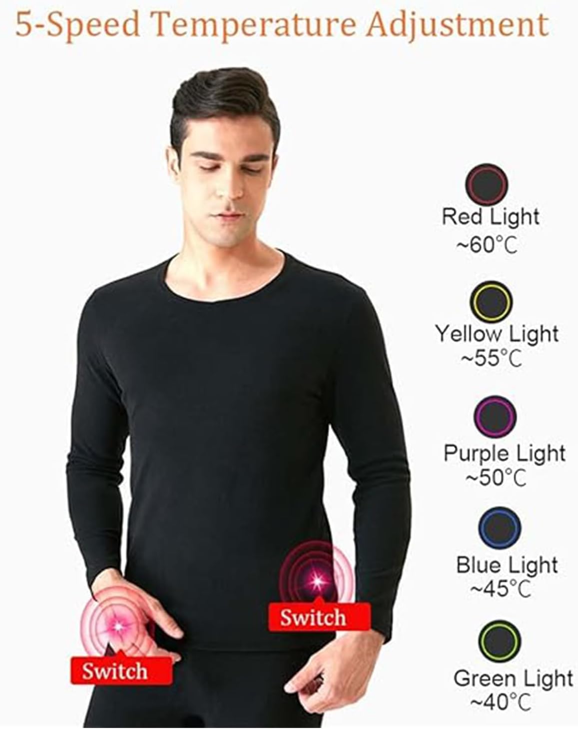20 Areas Electric Heated Underwear Set for Men Women,Thermal Underwear App Control Warm Shirt and Pants