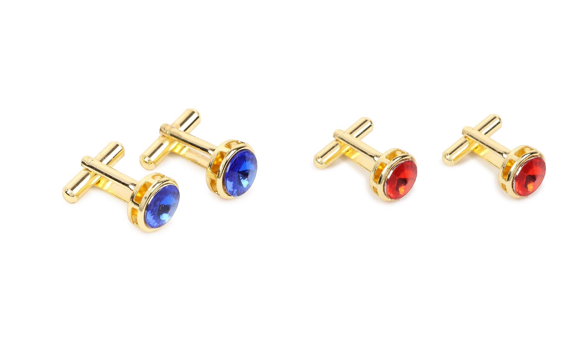 FashMade Men's/Boys Studed Swarovski Stone Cufflink Premium Look Stylish Shirt Cufflink in Facny Cufflink Box-image-12