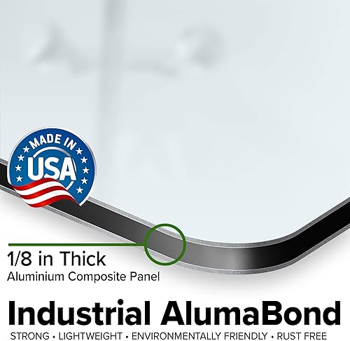 Miniatura 103 de My Sign Center - Letrero personalizado, 11 colores de fuente, 13 estilos de fuente, 4 opciones de agujero, 22 tamaños, 8 x 32 pulgadas, sin óxido,