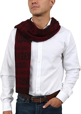 ROBERTO CAVALLI ESZ068 02000 Red Wool Blend Signature Mens Scarf for mens