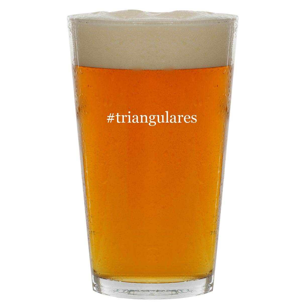 #triangulares - 16oz Hashtag Clear Glass Beer Pint Glass