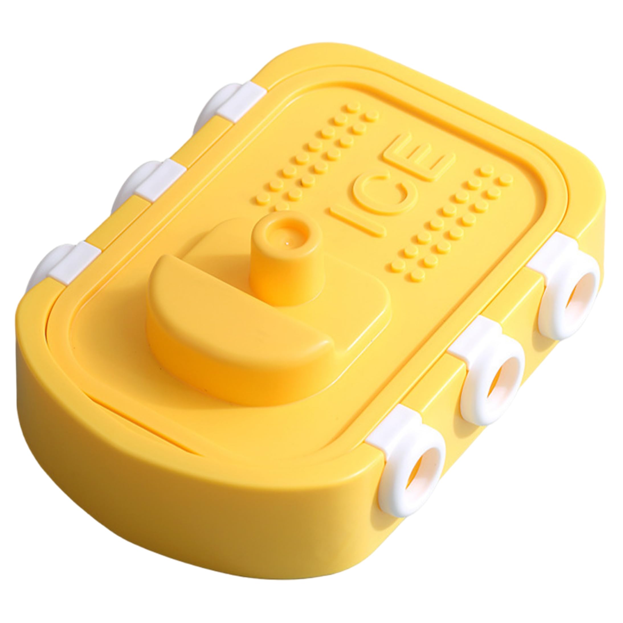 Toddler Popsicle Mold, 6-Cavity Animal Popsicle Molds for Toddlers, Silicone & Pp Mini Molds, Yellow.