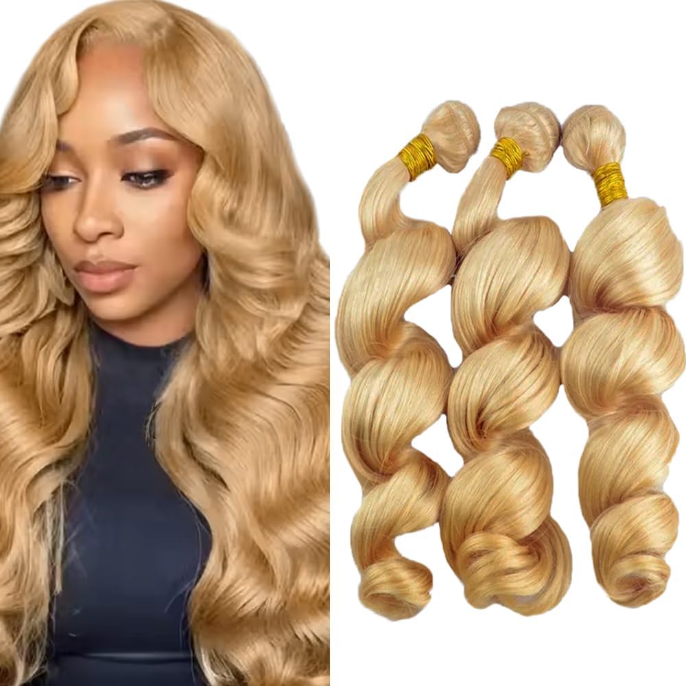 Extensiones de cabello humano brasileño para lucir un rubio miel espectacular 7