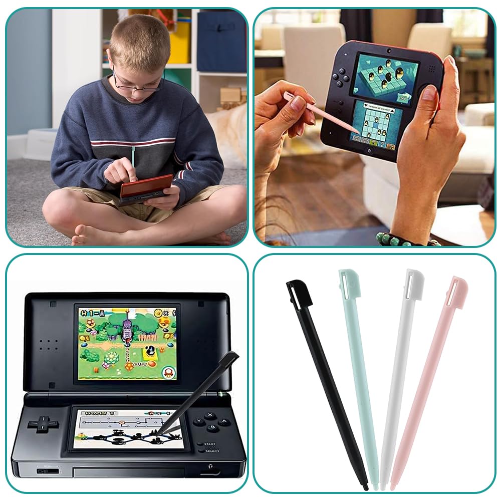 Stylets tactiles pour NDS DS Lite DSL NDSL - Pointe en plastique - Touchpen (4 couleurs)