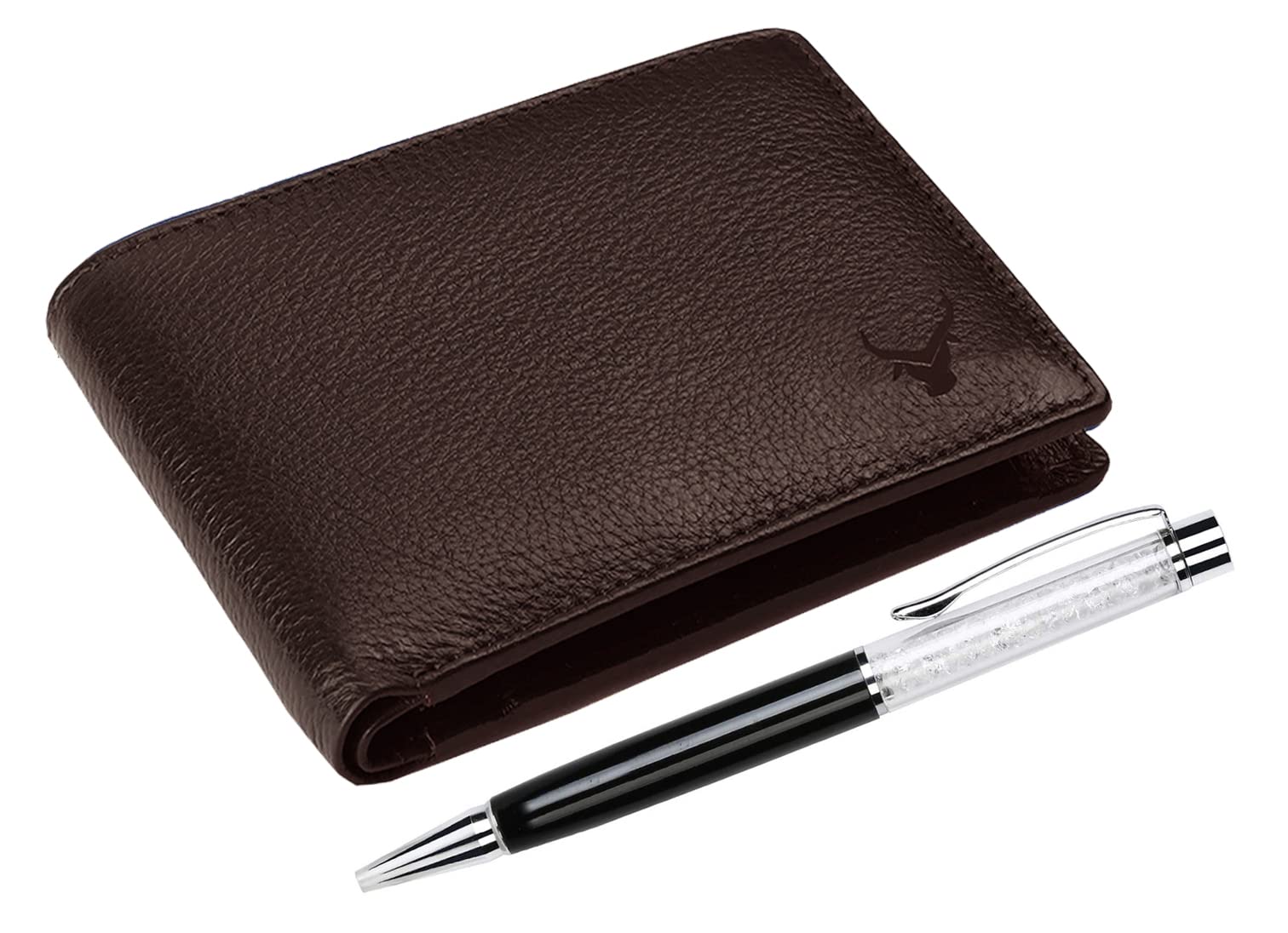 RFID Protected Leather Wallet & Pen Combo for Men.. (BROWNN)-image-27