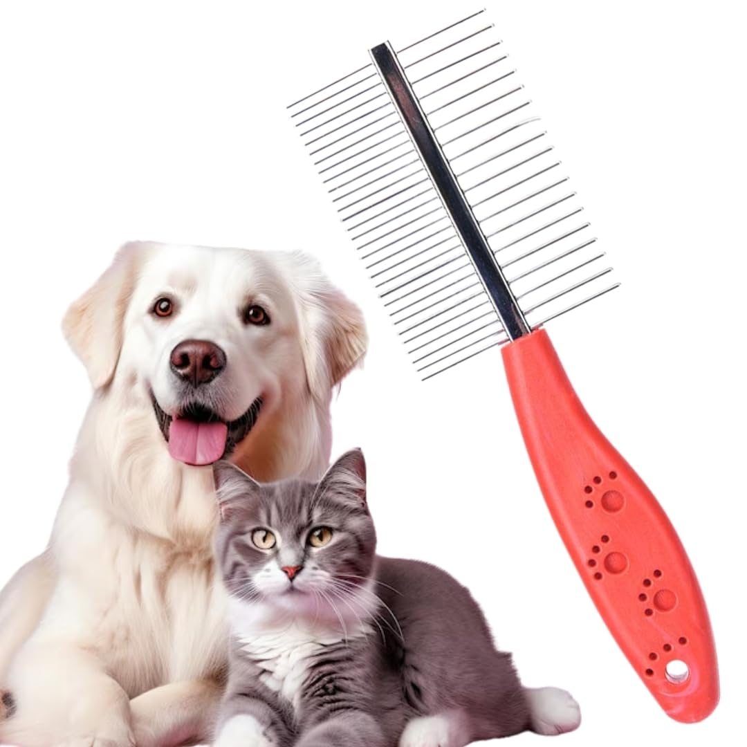 Sage Square Pet Comb Double Side - Professional Grooming Tool for Dogs and Cats, Detangle, Smooth and Beautify Your Pets Fur, Versatile, Ergonomic handle comfort, Effective knot removal (B0CZ42N8RS) Amazon Price History, Amazon Price Tracker