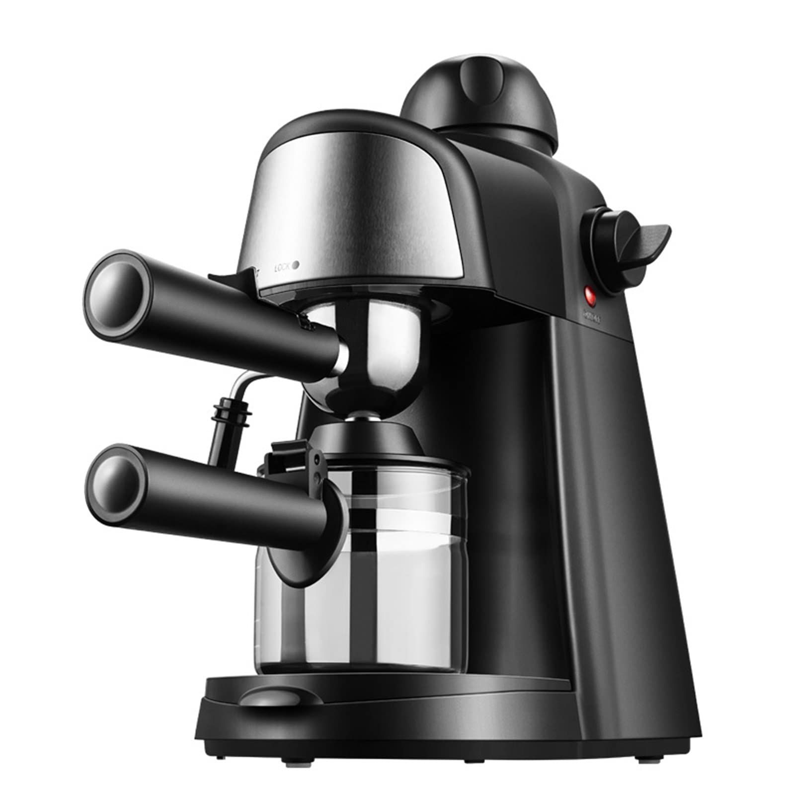 DieffematicKF Cafetera Cafetera casera pequeña máquina automática de café Espresso vaporizador de Leche Integrado con cafeteras