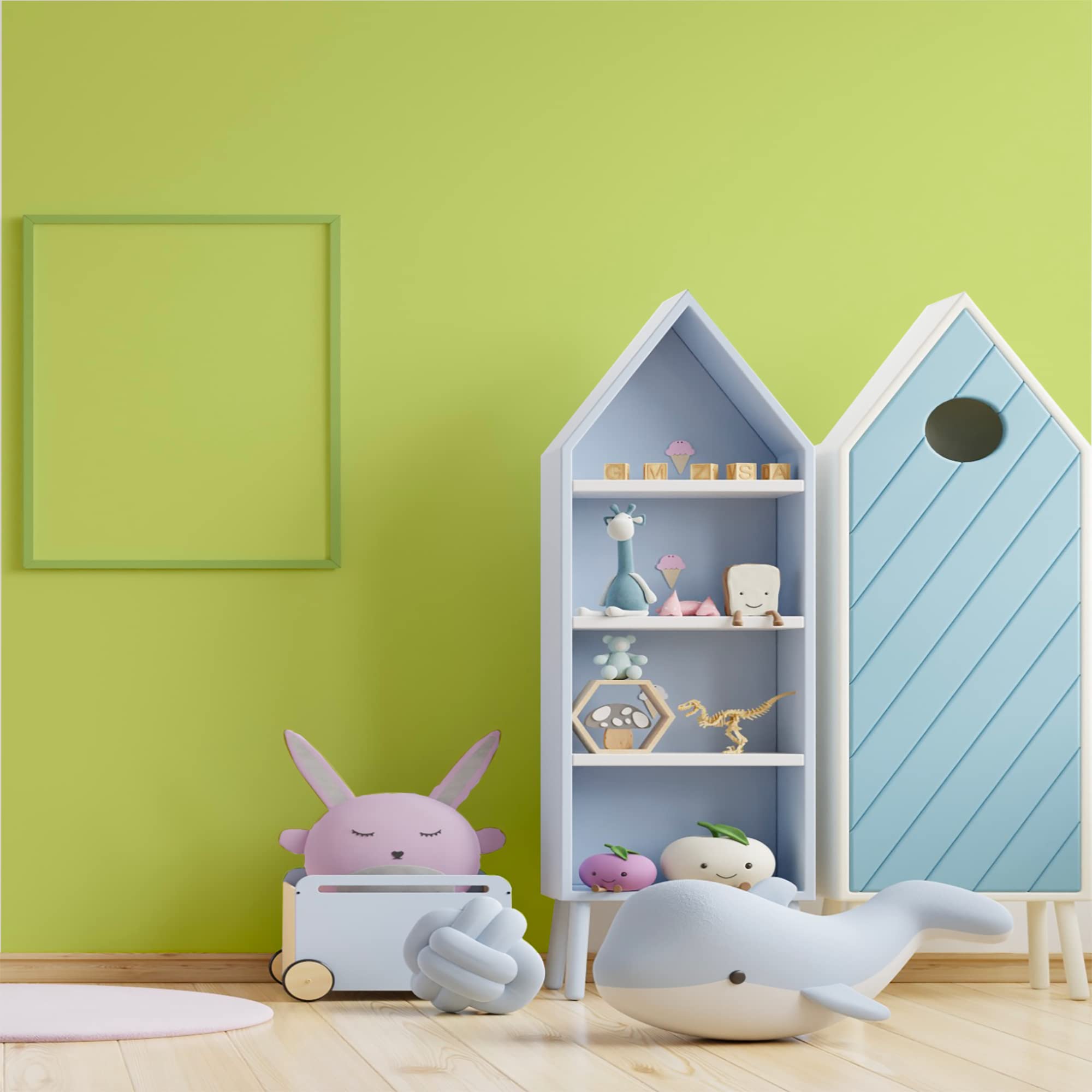 Ekologiczna naturalna farba ścienna o wyglądzie wnętrza matowy - 1L / 13m², zielona