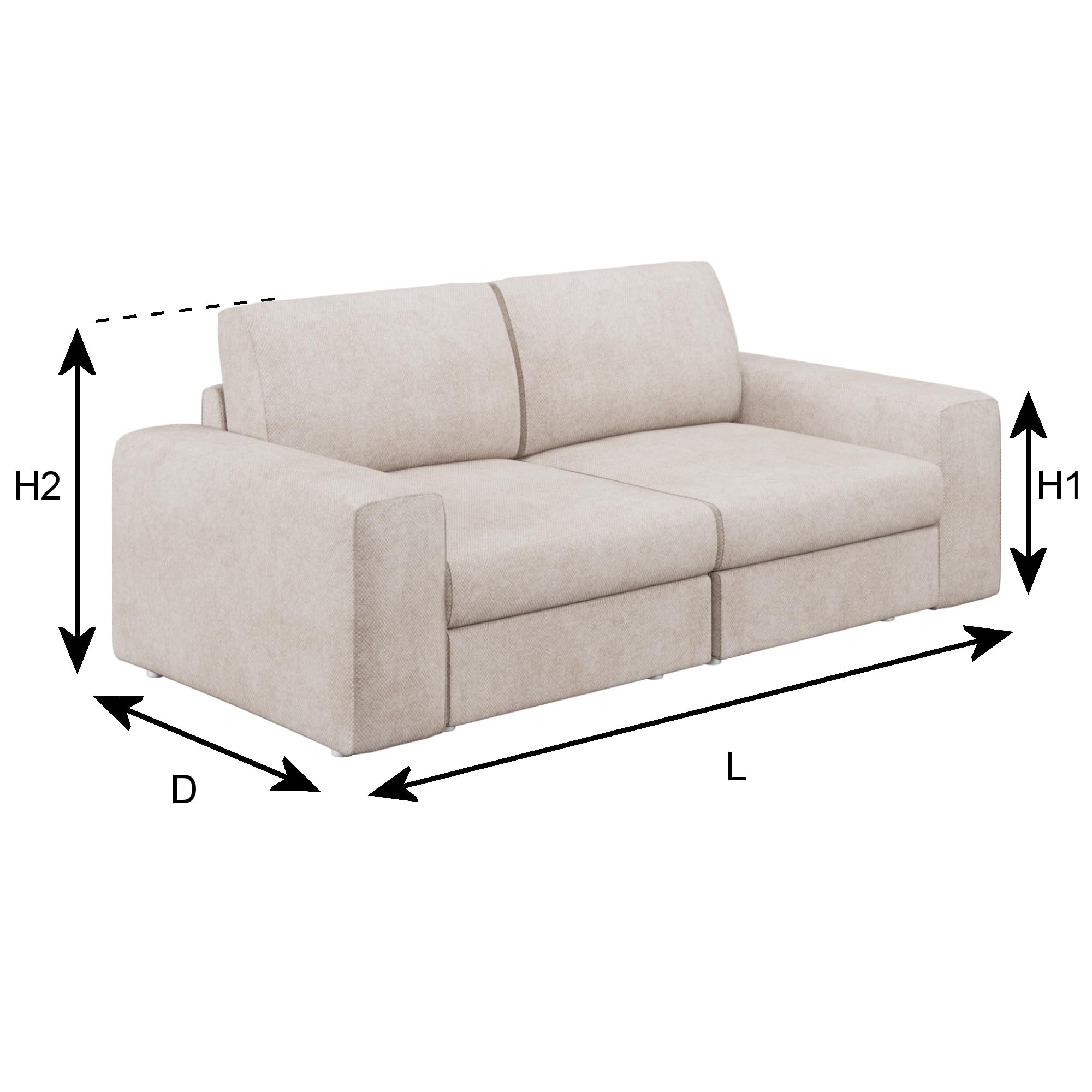 Sofa Abdeckung nach Maß für Sitzbank Bank Stuhl 2-Sitzer 3-Sitzer, Sonnenliege, Liegestuhl, Materialqualität: Oxford 600D, wasserdicht mit versiegelten Nähten, Robustes Zubehör - Made in EU
