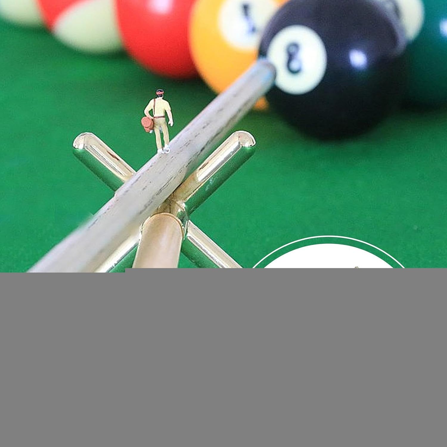 Menolana Billiard Cue Bridge Head,Snooker Pool Cue Sticks Rack Metal Professional Auxiliary Tool Cues Rest for Pool Table Indoor Game
