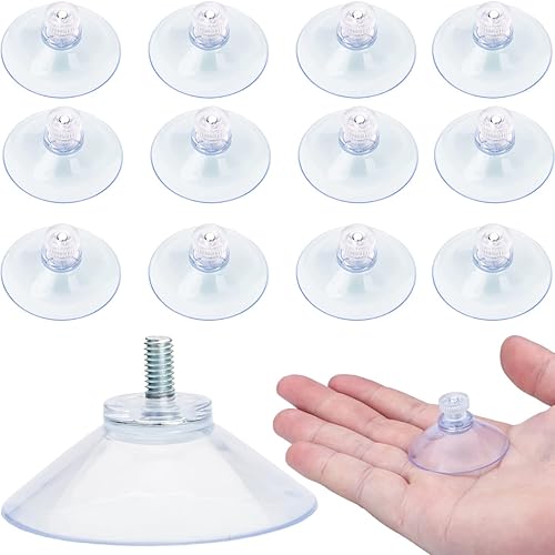 Miniatura 8 de AccEncyc Ventosa de vidrio de 1.575 in, almohadillas de succión de PVC transparente, soporte de succión sin ganchos para baño, pared, puerta,