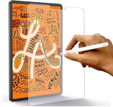 Apple iPad Pro 11 4. Nesil 2022 M2 ile Uyumlu Paperlike Nano Kırılmaz Ekran Koruyucu, Kağıt Hissli, Şeffaf