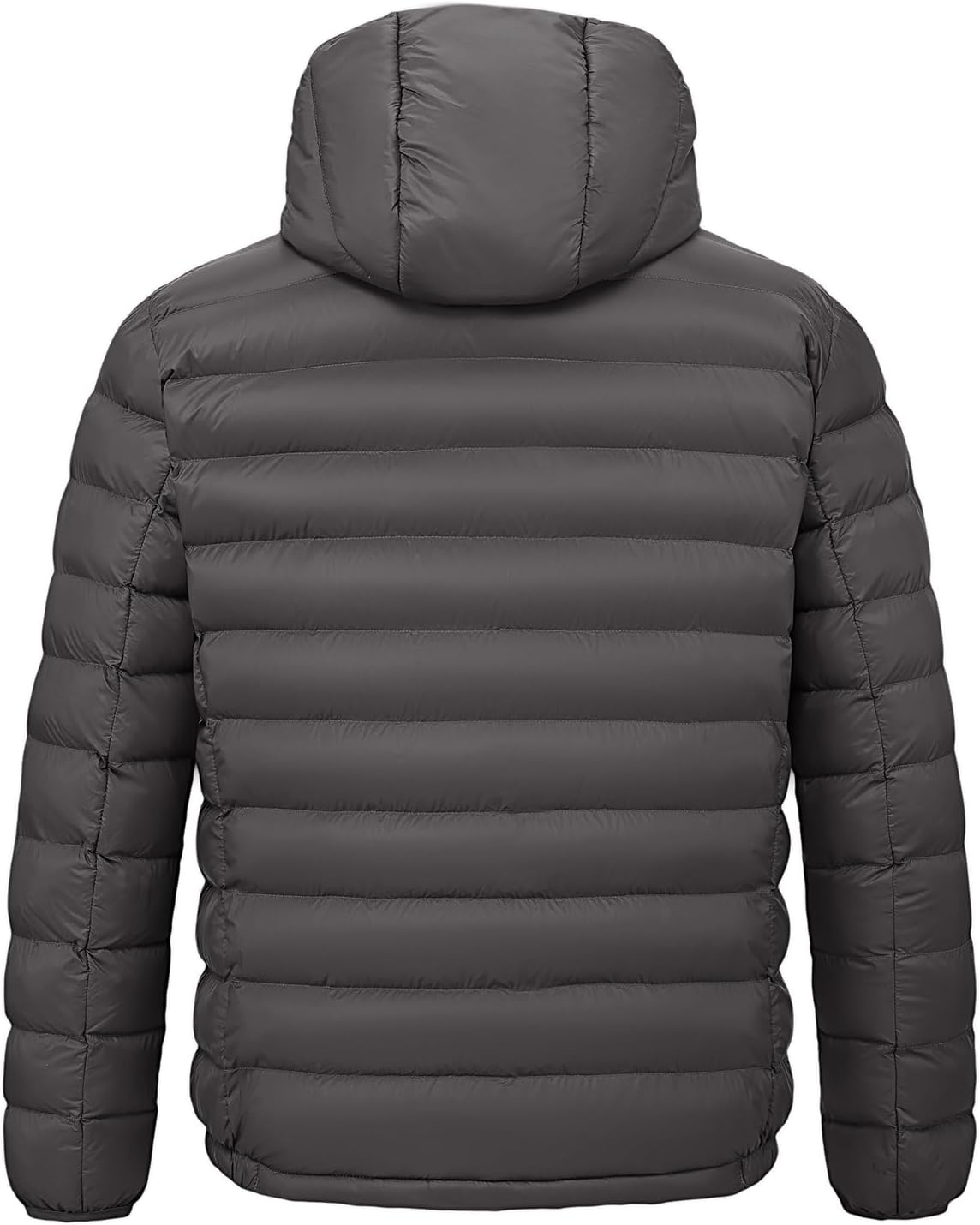 BGOWATU Men's Puffer Jacket with Hood Packable Lightweight Water-Resistant Outdoor Winter Coat for Snow Ski Travel - Image 2