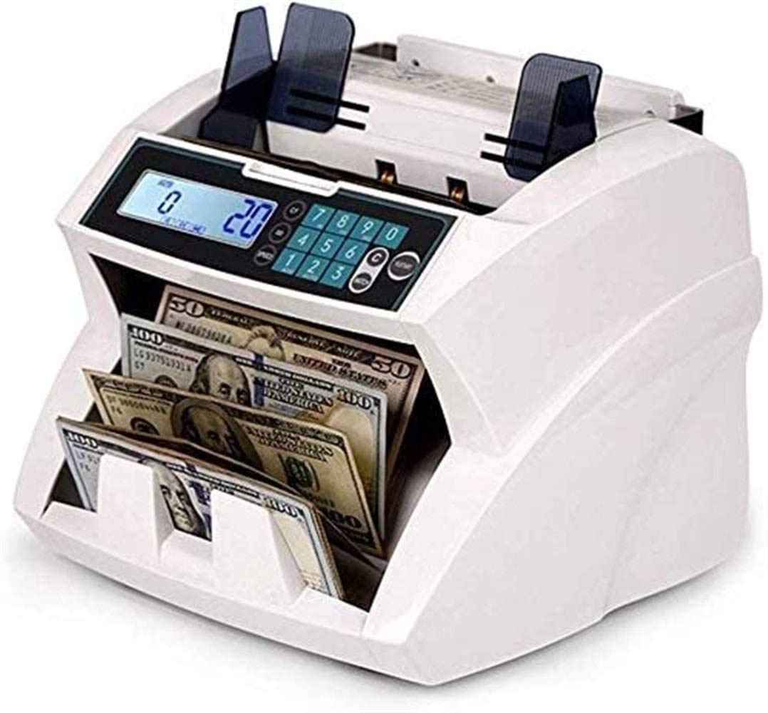 Contasoldi con rilevamento di Falsi UV/MG - Conta, Macchina Conta Banconote per aziende e Banche - Conta Dollari USA con Display a LED