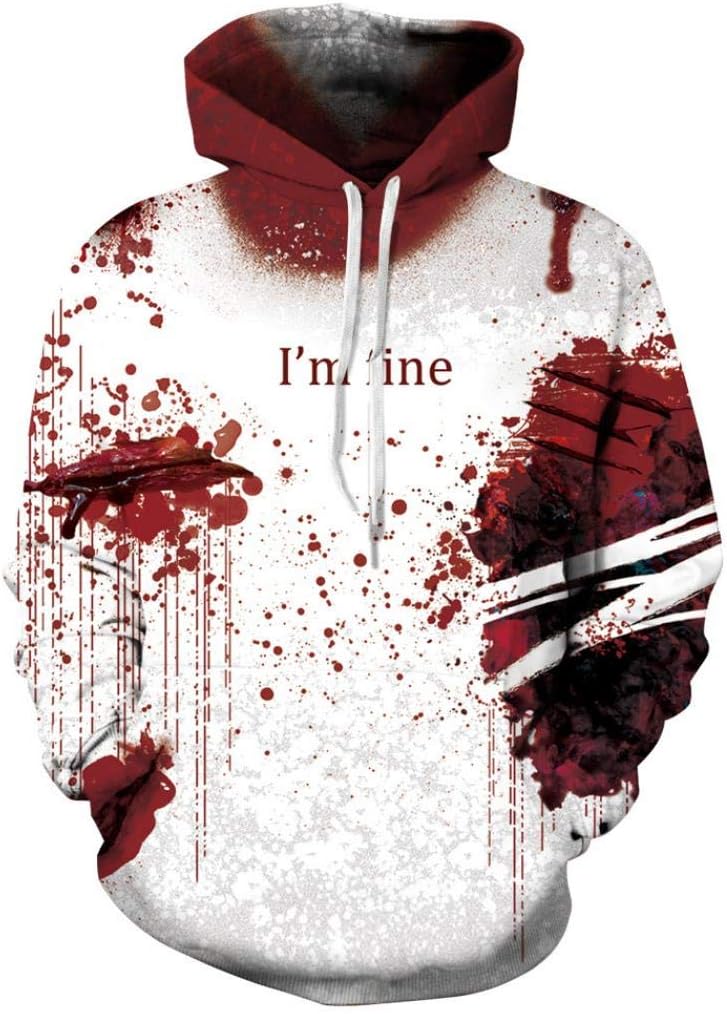 SBOYS 3D Hoodie, Halloween Theme Unisex Hoodies 3D All Over Printed Mens Pullover Hoody Sweatshirt with Pockets