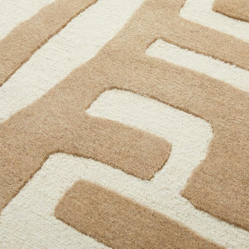 Image of Hand Tufted Modern Design Exported Collection High Low Pattern Wool Carpet for Living Room, Bedroom & Hall (Multi Y, 12 x 15 Feet)