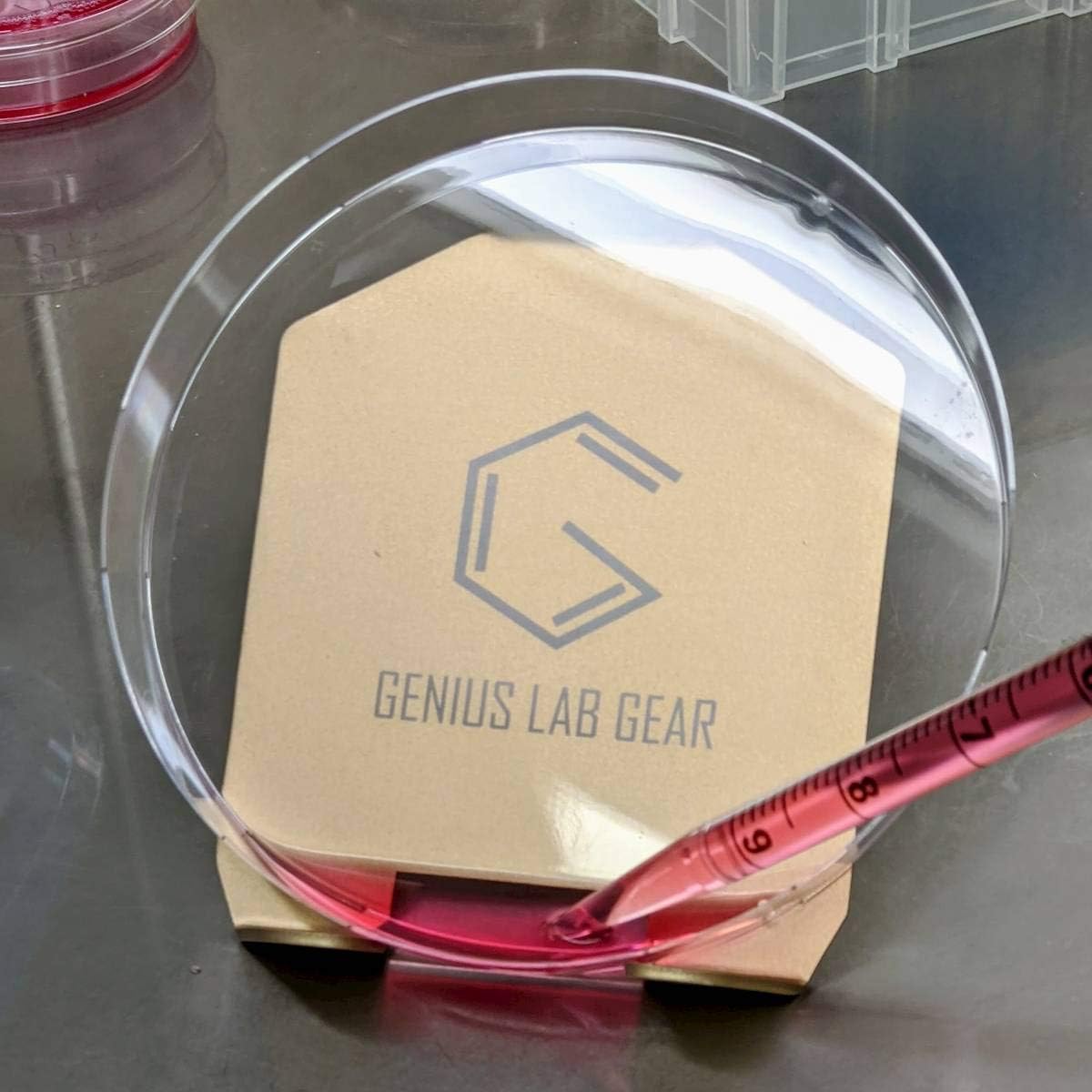 Angled Metal Petri Dish Holder - 30/40 Degree Cell Culture Plate Media Transfer Stand-Rack - Fits 60-200mm Well Plates, Flasks, Dishes - 2 Pack, Microbiology Lab Equipment Supplies - Science, Biology