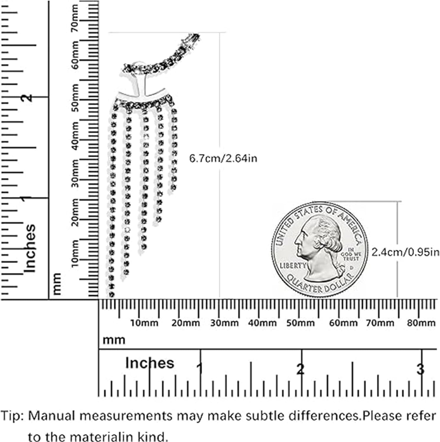 Rhinestone Tassel Earrings for Women Long Crystal Drop Dangle Earrings Prom Wedding Party Jewelry New Year Gifts - Image 6