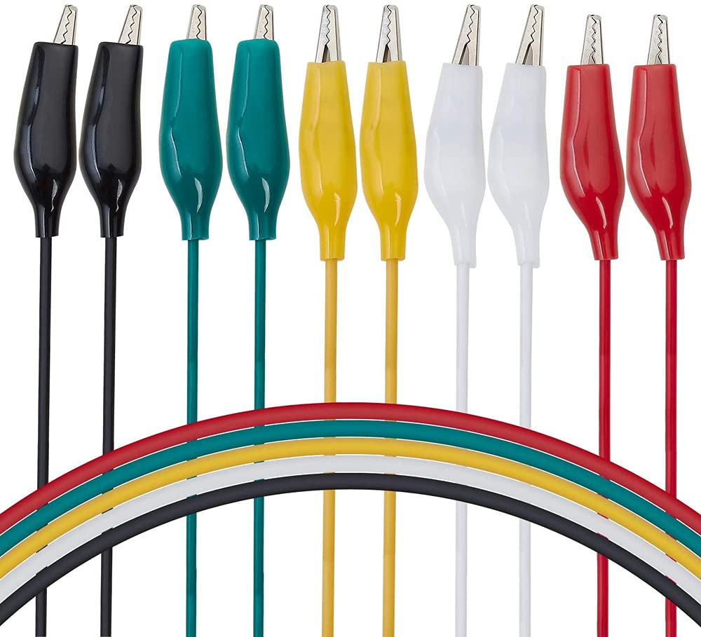 Amazon | YFFSFDC 5色30本セットテスターワイヤー 50cmりワニ口