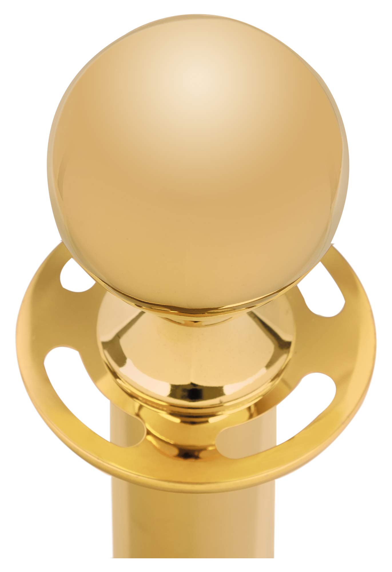 Stagecaptain PLS-150 Deluxe 2.1-150G Absperrständer Personenleitsystem - 2 Edelstahl-Stative und 1 rotes Seil mit 1,5m Länge - Für Konzerte, Ausstellungen, Hotels, Kinos u.v.m. - gold