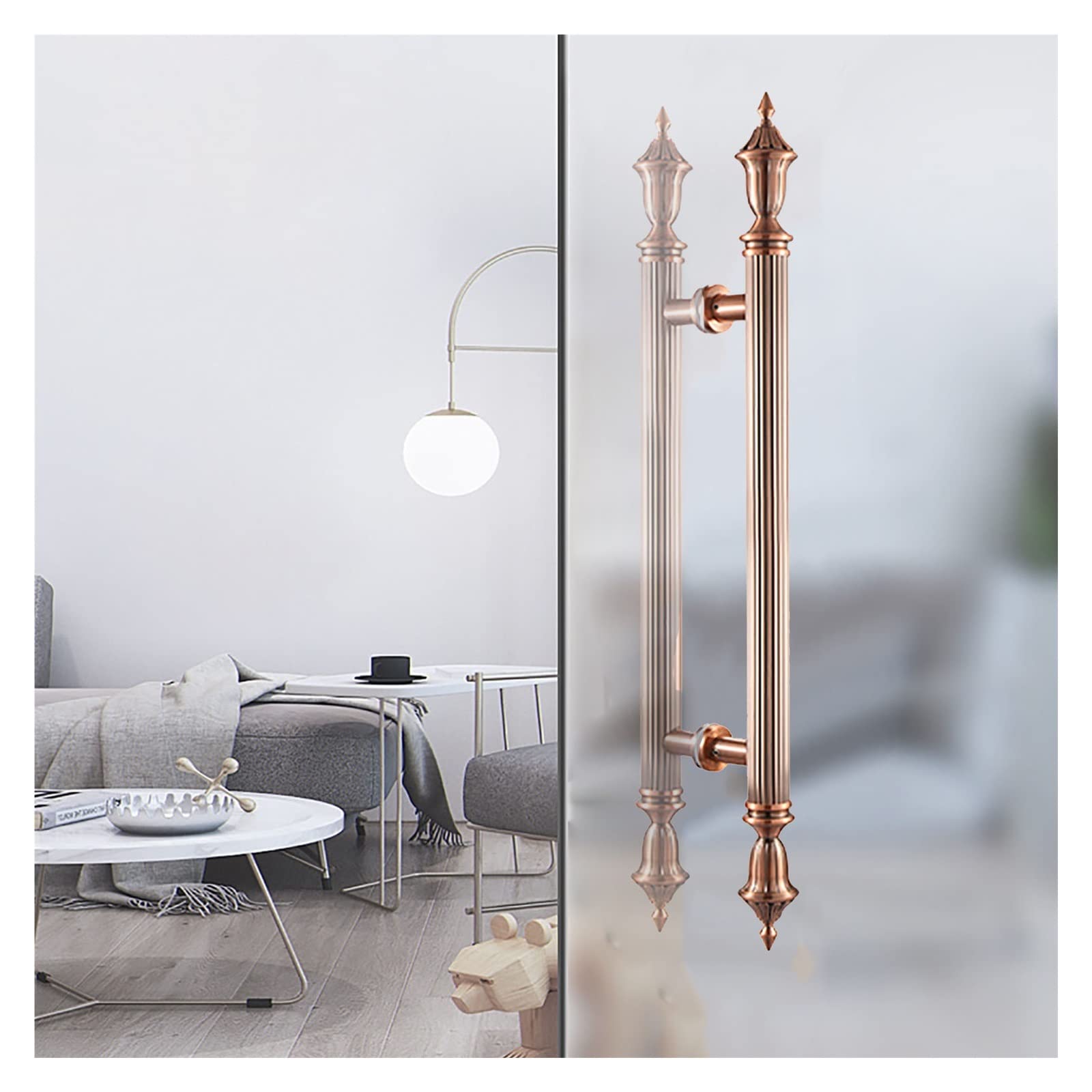 Poignée de porte de grange en acier inoxydable pour porte en bois