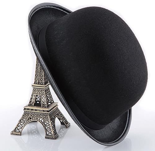 Miniatura 2 de Sombrero de bolichero de Halloween, sombrero de fieltro negro, sombrero de disfraz, sombrero de bombero alto, sombrero de fieltro negro, sombreros
