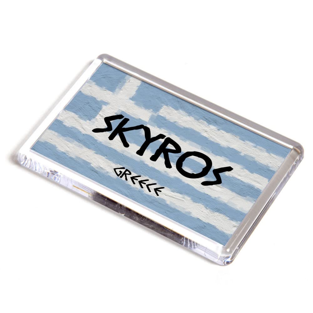 FRIDGE MAGNET - Skyros - Greece Flag