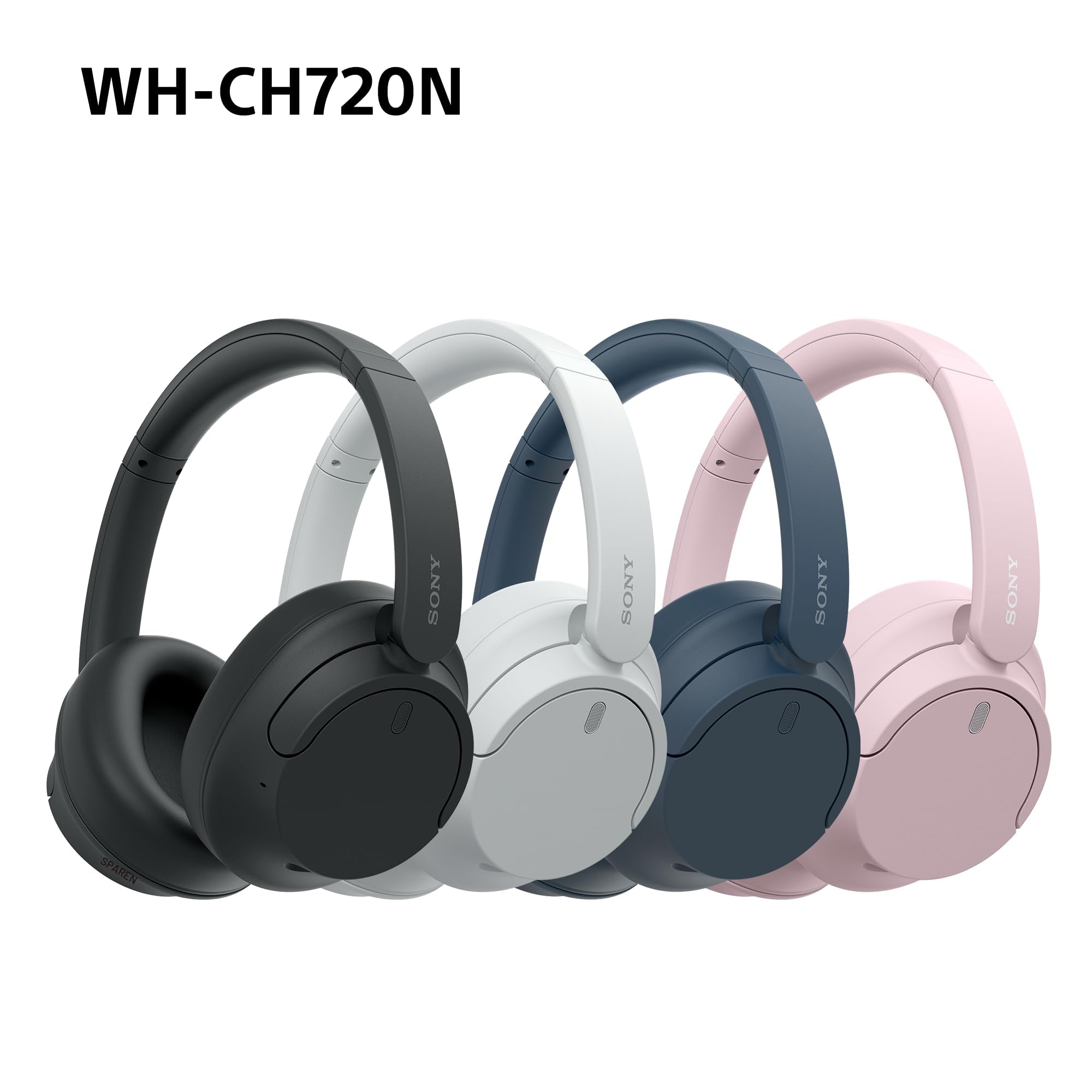Sony WH-CH720N Kabelloser Bluetooth-Kopfhörer mit Noise Cancelling, 35h Akkulaufzeit, Schwarz