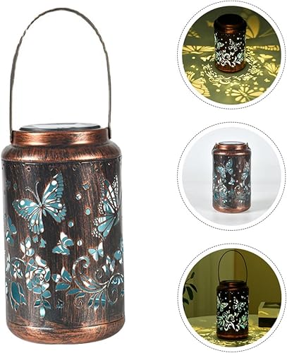Miniatura 8 de Happyyami Luces solares vintage para jardín, luces solares de jardín, luces solares para interiores y exteriores, faroles solares de energía solar,