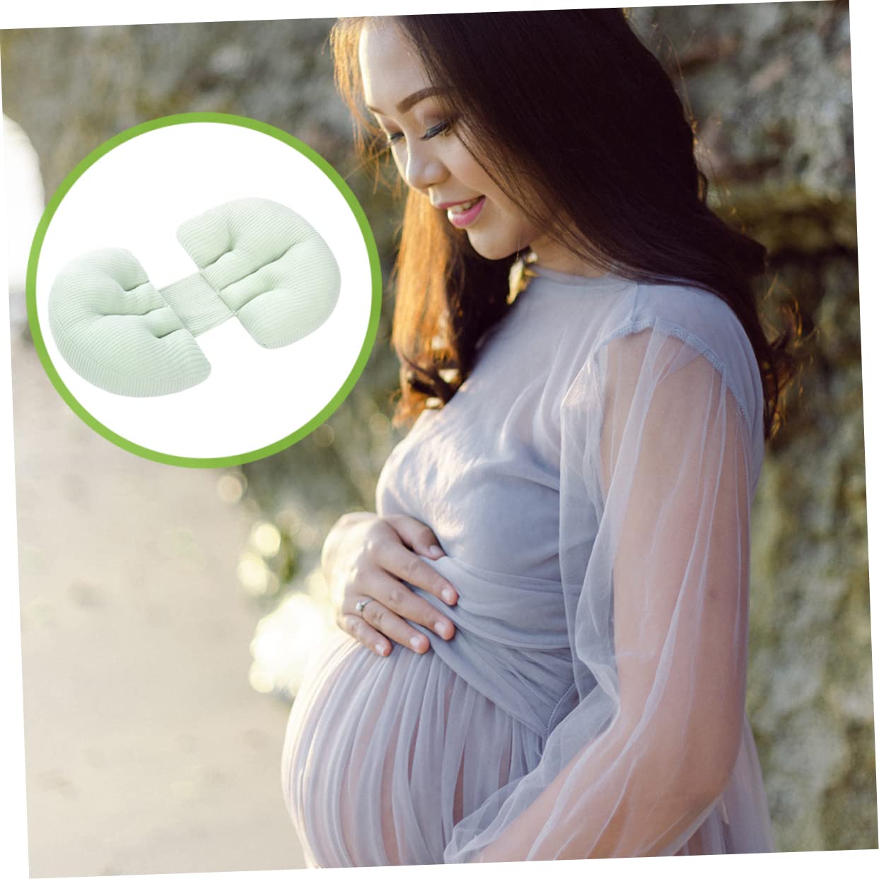 Levemolo Fashionable Shaped Maternity Pillow for Side Sleeping Multifunctional Waist Cushion for Pregnant Women Comfortable Support for Back and Abdomen for Pregnancy Comfort