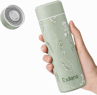 【Upgraded】Exllena Small Insulated Water Bottle 10 oz/300ml– Mini Insulated Water Bottle for Hot & Cold Drinks, Perfect Small Water Bottle for Travel, Purse...(Floral)