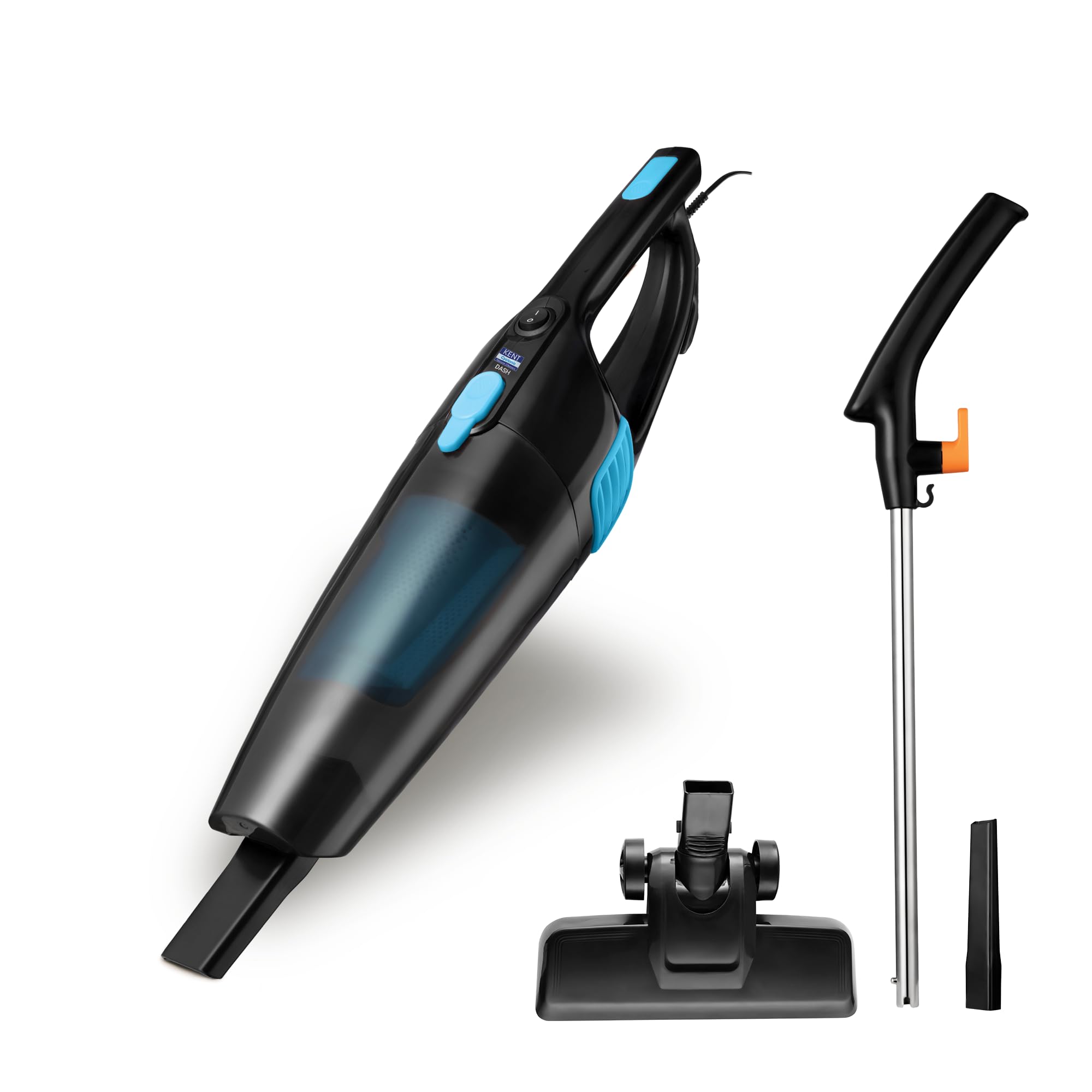 KENT Dash Vacuum Cleaner | 600W | High Suction Power >16 kPa | Cyclone5 Technology and HEPA Filter | Bagless Design | Ideal for Floor, Curtain, Carpet, Sofa & Car | Black & Blue-image-49