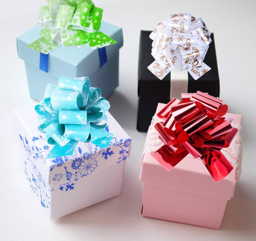 ⭐️クリスマス リボンラッピング 12枚入 プレゼントリボン(クリスマスカラー) Amazon | CCINEE クリスマス リボン ラッピング 12枚入り