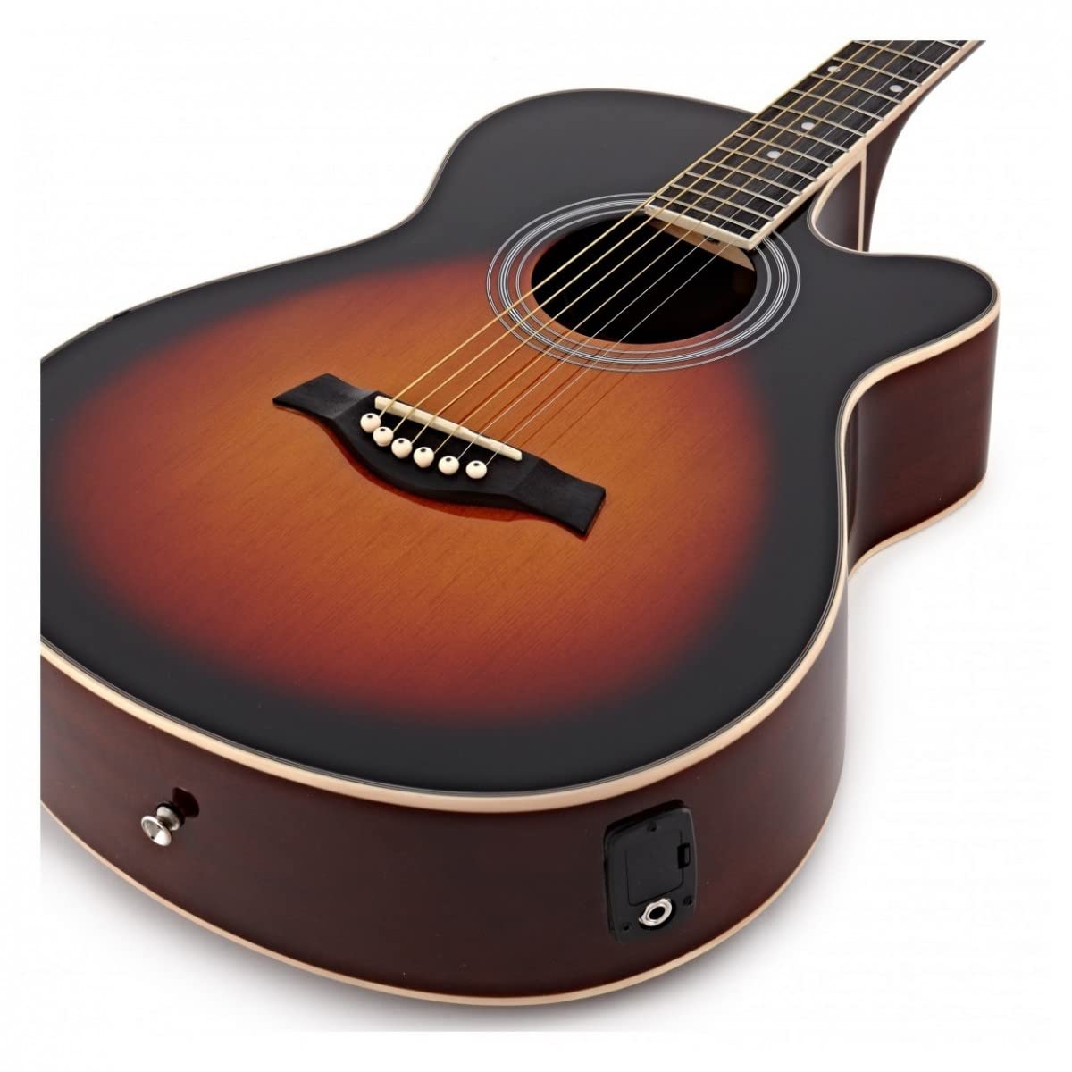 Gear4music Chitarra Acustica Elettrificata Kit Per Principianti Con Amplificatore Da 15 W | Kit completo principianti con ampli 15W, tono acustico e amplificato ben equilibrato, cutaway semplice per tasti acuti