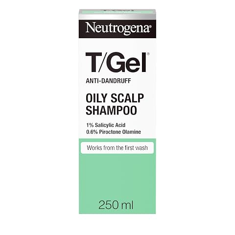 Neutrogena T/Gel Anti Dandruff Shampoo for Oily Scalp and Hair (1x 250ml), Daily Anti-Dandruff Shampoo with Salicylic Acid