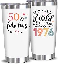 NewEleven 50th Birthday Gifts For Women - 50th Birthday Decorations For Women, Her, Wife, Girlfriend - Gift For Her Turning 50 Year Old - 20 Oz Tumbler