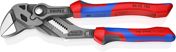 KNIPEX Tools 86 02 180 Pliers Wrench, Black Finish Comfort Grip, 7.25-Inch