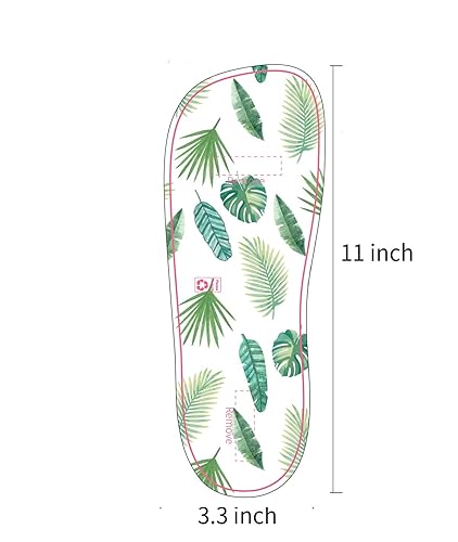 Miniatura 2 de 60 pares (120 pies) desechables de almohadillas para aerógrafo sin sol, patrón de hoja de palma de diseño de moda